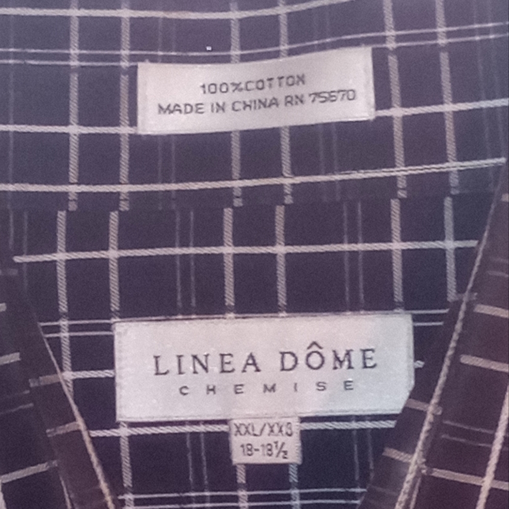 Men's Blk/Grey/Wht dress shirt.